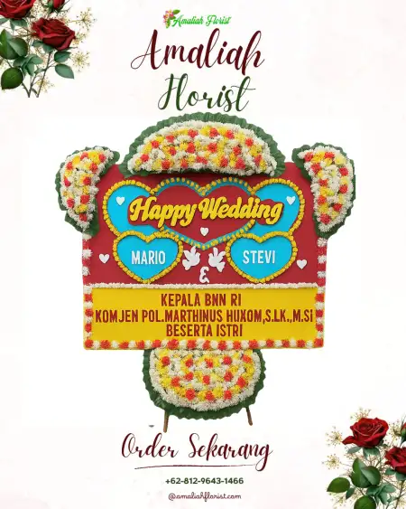 Papan Bunga Pernikahan Turi